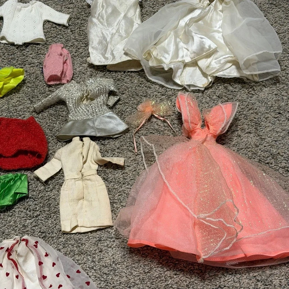 Vintage Barbie Mattel Doll Clothes Lot Dresses Tops Skirts Accessories Mixed TLC